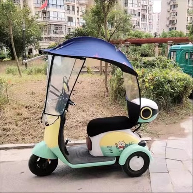 三轮车雨棚加厚支架防雨全包围