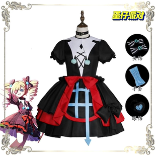 蛋仔派对追捕者cos服逃出惊魂夜哑女斯黛拉万圣节二次元儿童服装