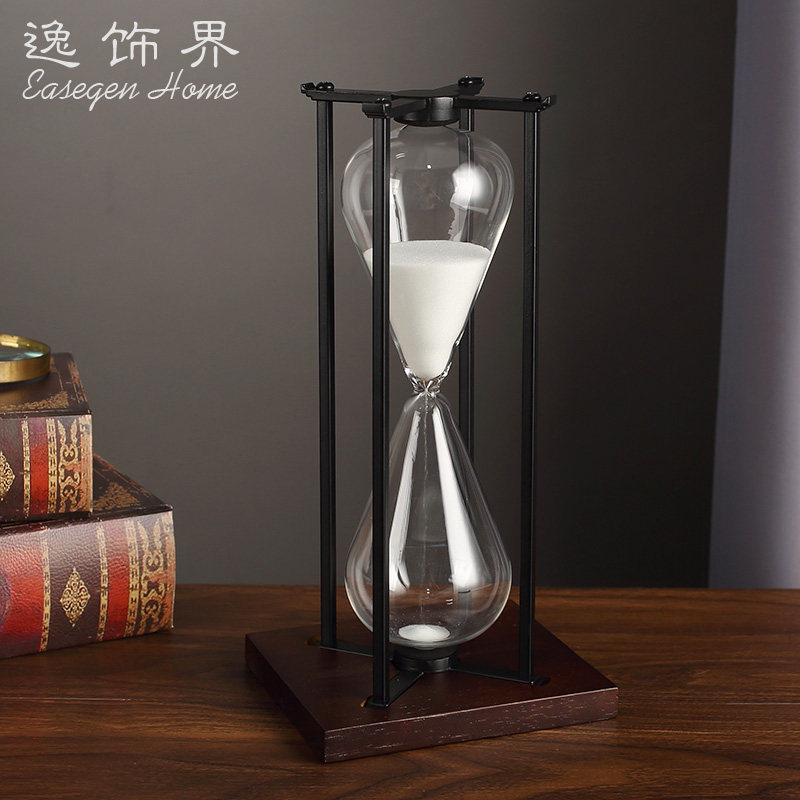 覆古沙漏计时器摆件30分钟高档创意客厅桌面装饰品办公室流沙摆设
