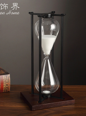复古沙漏计时器摆件30分钟高档创意客厅桌面装饰品办公室流沙摆设