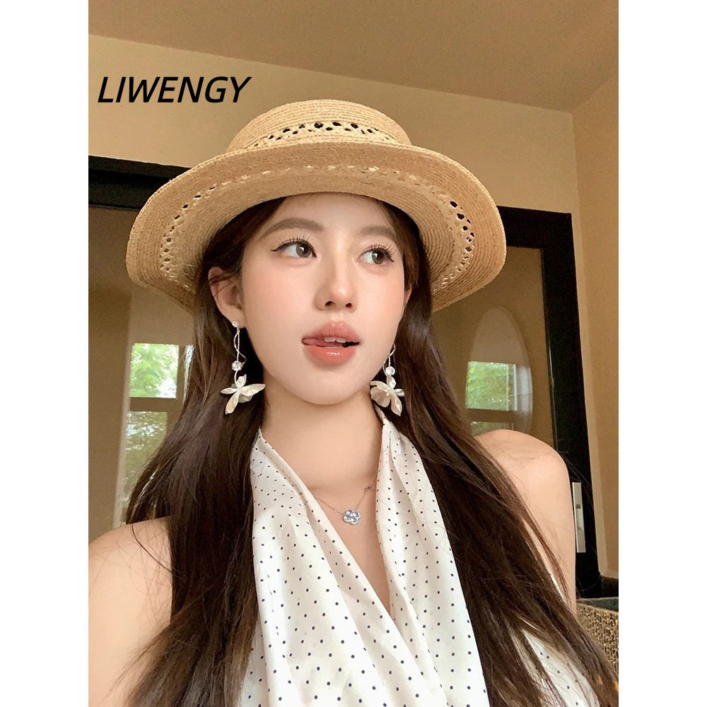 法式花朵长款流苏耳环女无耳洞耳夹海边度假风高级感夸张耳钉耳饰