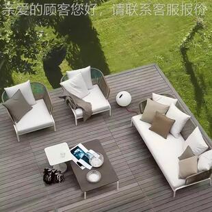 房户外家具藤制沙B8发园组合露天阳台藤编椅样板院花休闲沙发客庭