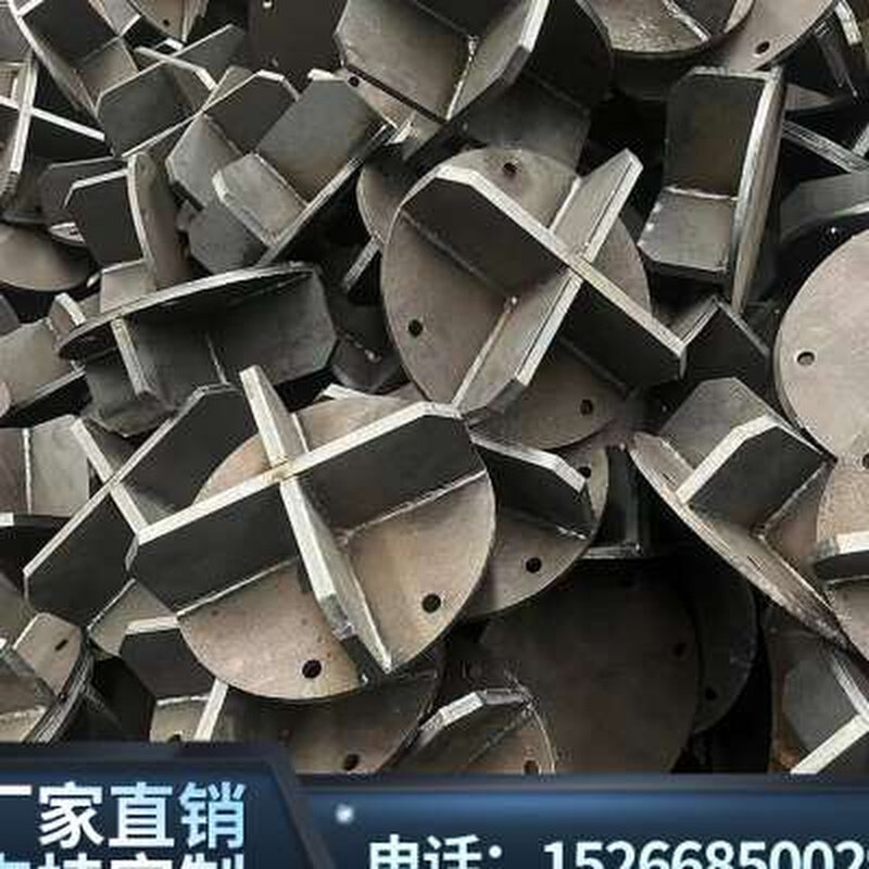 开口形桩尖十字形方形锥形桩尖钢板切割建筑桩尖预应力平底桩尖