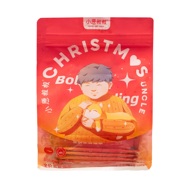 小愿叔叔鱼油主食猫条买一包吃一月补充Ω-3幼猫成猫通用全价湿粮