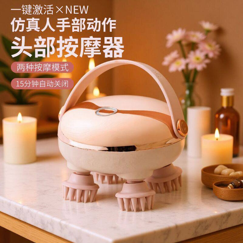 全自动猫爪揉捏头皮按摩器