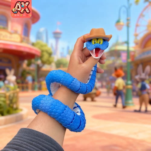 疯狂动物城周边3d打印盖瑞蛇模型