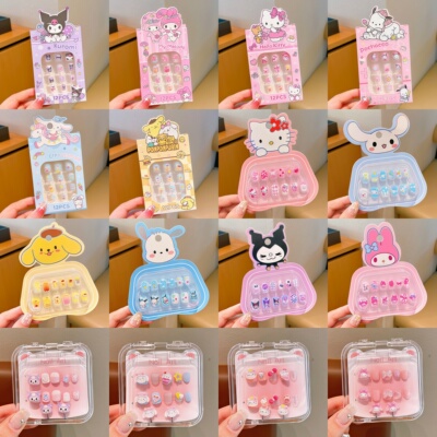 儿童美甲穿戴甲2026新款手工高级感短款中长款女童小孩子套装礼物