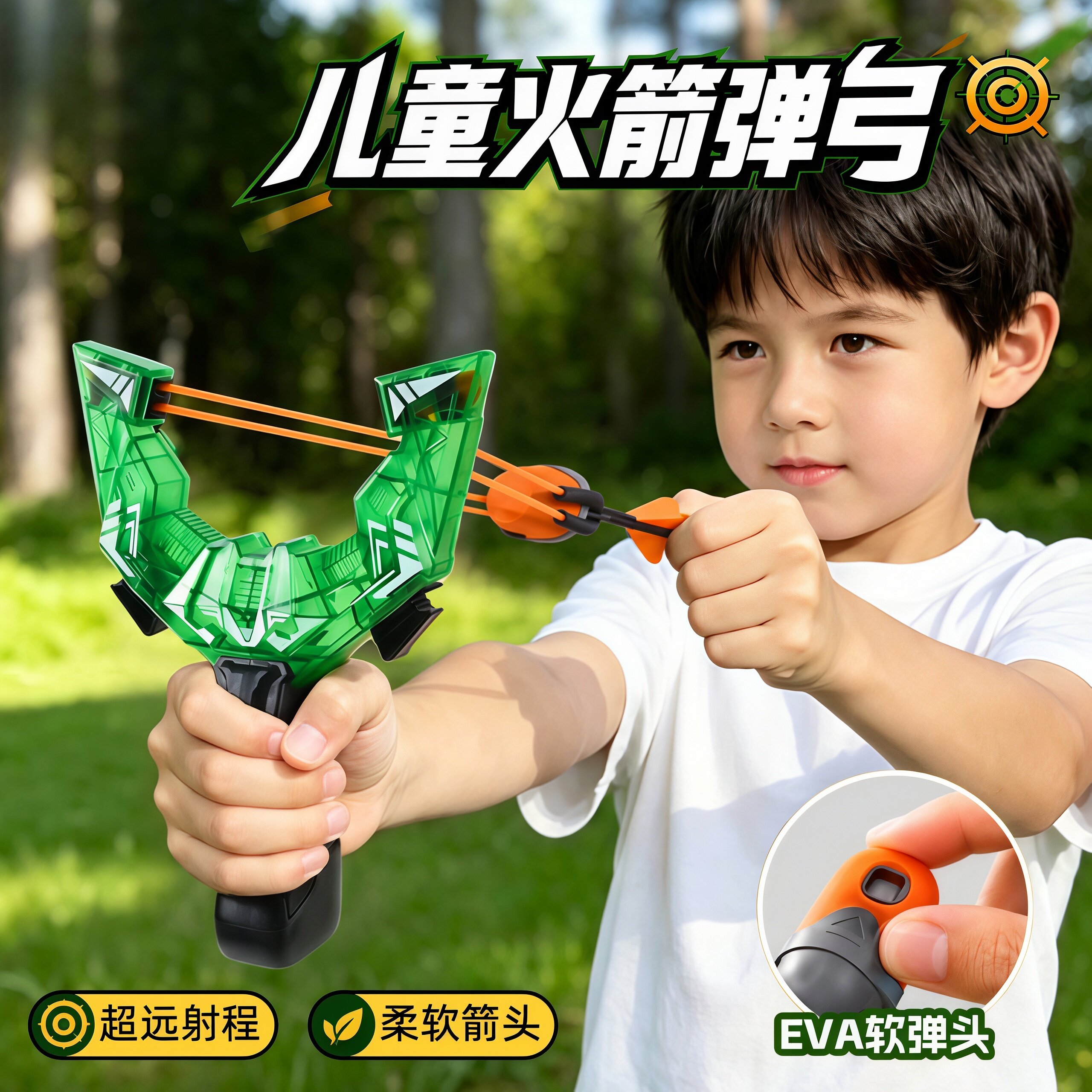 2026新款口哨飞天火箭弹弓玩具仿真复合弓软箭头竹蜻蜓体能运动男