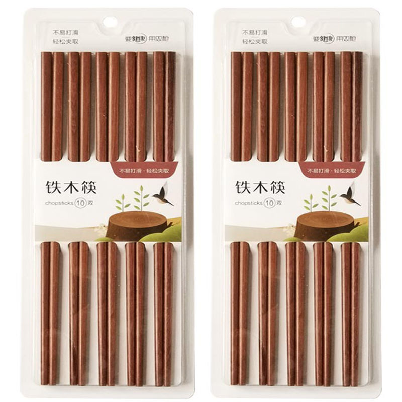 无漆无蜡筷子双枪实木餐具健康
