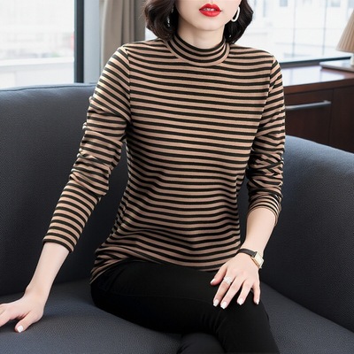 发热德绒半高领打底衫秋冬保暖