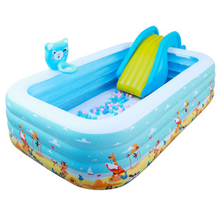 家用儿童充气游泳池加厚超大型婴儿宝宝折叠桶小孩室内家庭戏水池