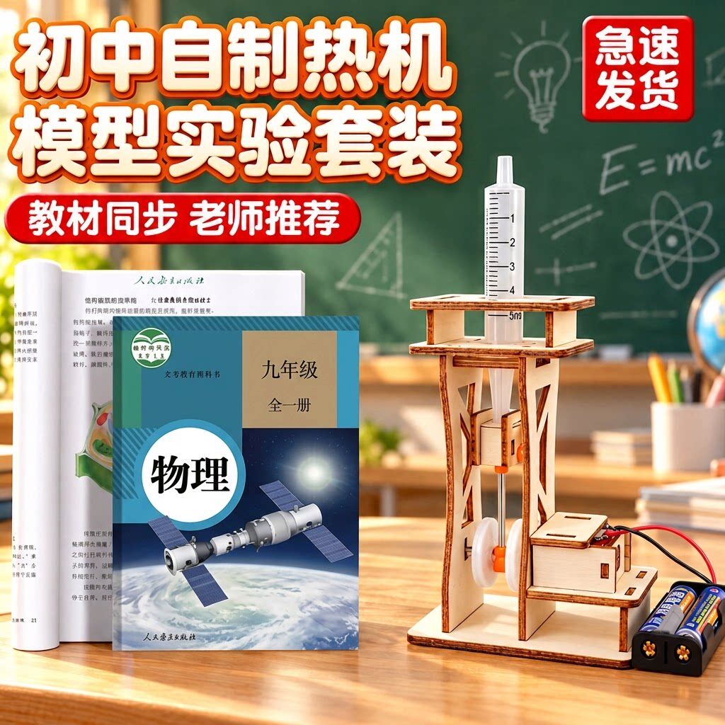 自制内燃机材料九年级物理简易热机模型科学实验初中学生手工DIY