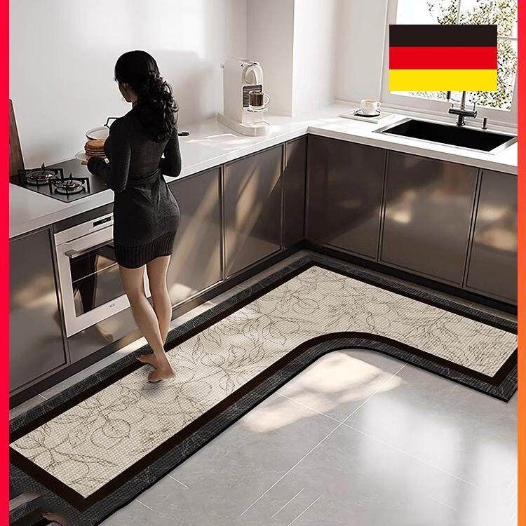 L形厨房地垫硅藻泥吸水吸油防滑可擦免洗防油耐脏高级感地毯,居家布艺,厨房地垫,淘宝优惠券,粉丝福利购,淘宝优惠卷