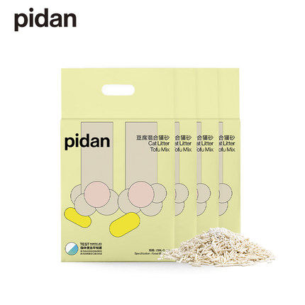 pidan猫砂隐血测试皮蛋豆腐猫砂原味PIDAN混合猫砂除臭无尘6L*4袋