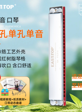 东方鼎24孔单孔单音口琴T24初学学生专业演奏入门推荐 ABCDEFG调