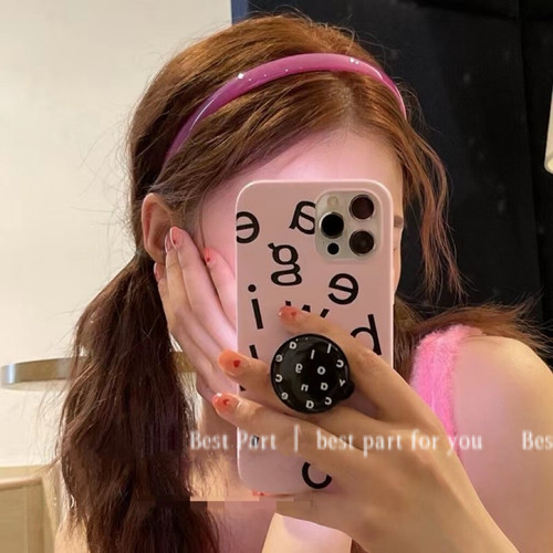 新款果冻色亚克力基础发箍ins少女彩色洗脸百搭压发头箍细边发饰