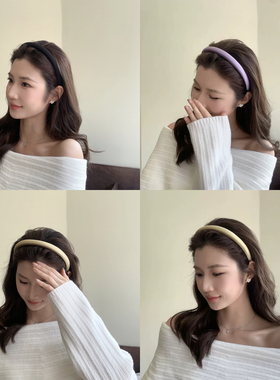 韩国东大门同款细边黑色发箍新款韩系高颅顶简约头箍防滑碎发