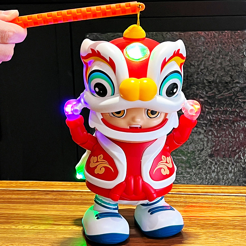 2026新年中秋节花灯电动舞狮会跳舞灯光音乐手提灯笼玩具儿童礼物