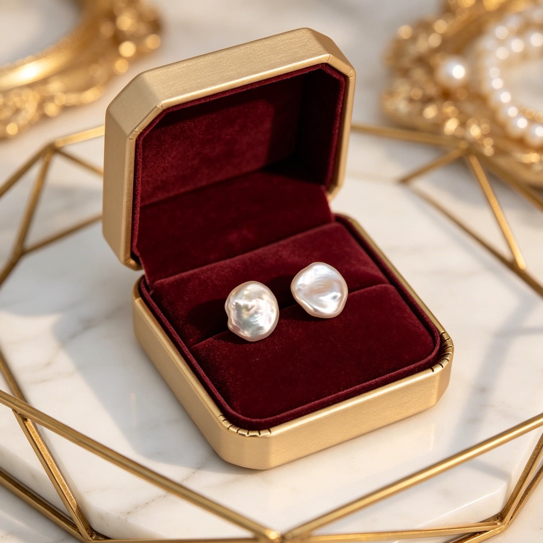 Tiny Sylvie【天然淡水珍珠】巴洛克耳钉碎银子耳环s925银针复古N