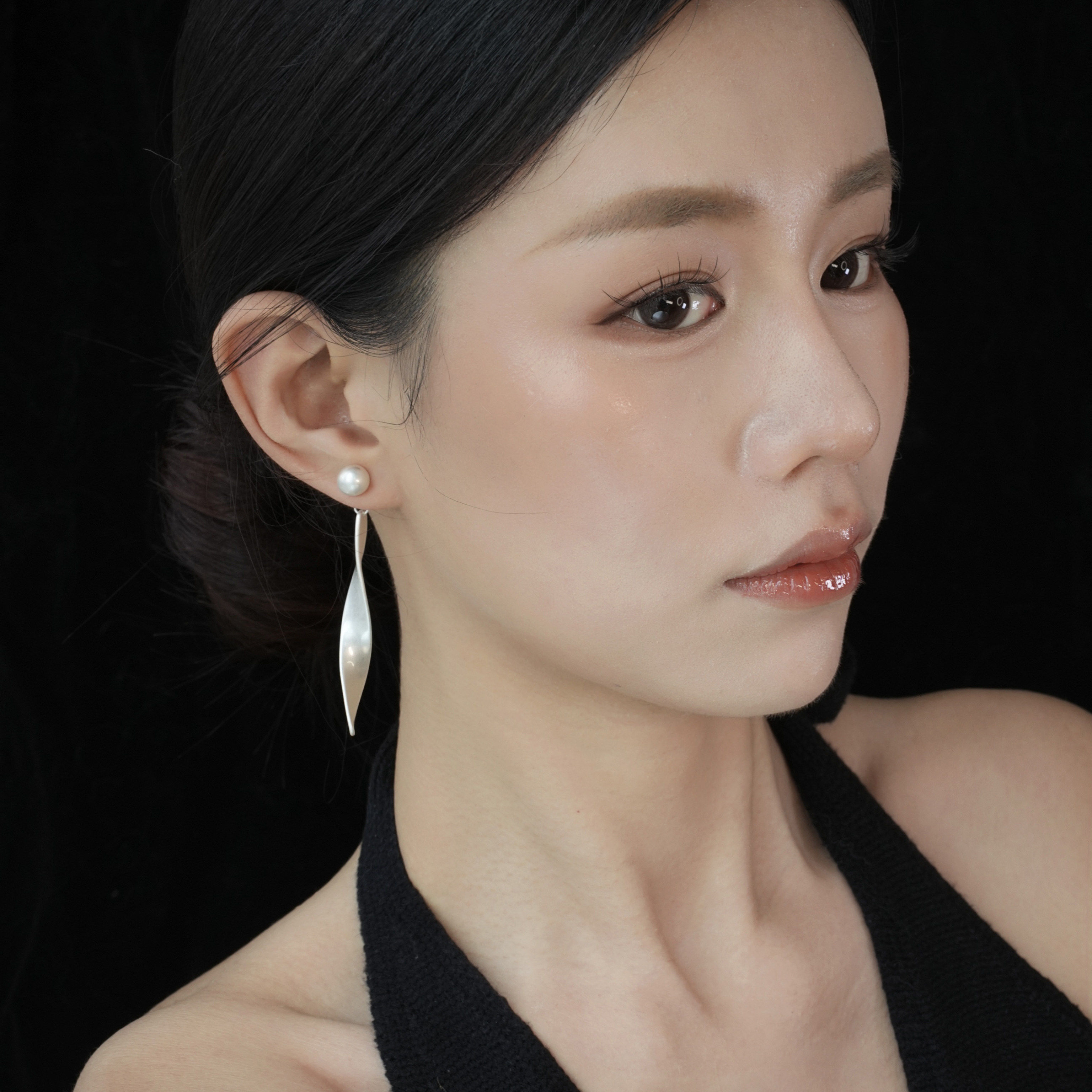 Tiny Sylvie 「清冷丝带」法式复古小众设计百搭高级感银色金属