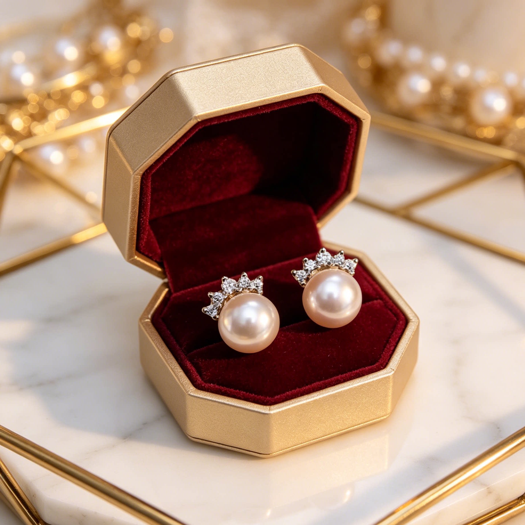 Tiny Sylvie【皇冠】S925纯银天然淡水珍珠耳钉轻奢耳环耳夹N