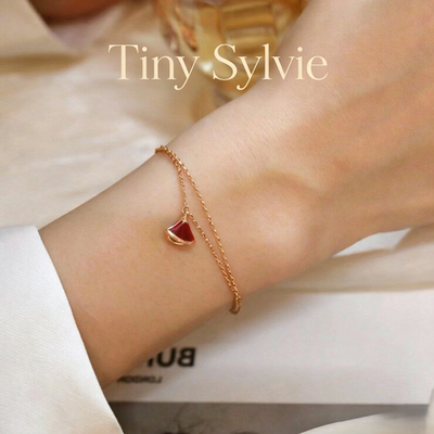 TinySylvie玫瑰金小裙子手链