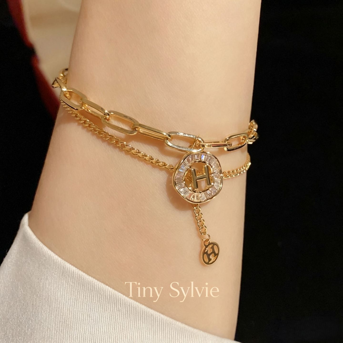 TinySylvieH字母轻奢小众手链