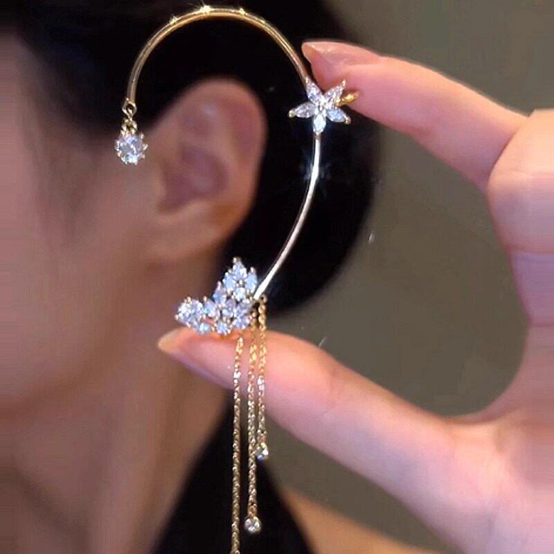 Tiny Sylvie 耳骨夹月溅星河方圆脸无耳洞耳夹