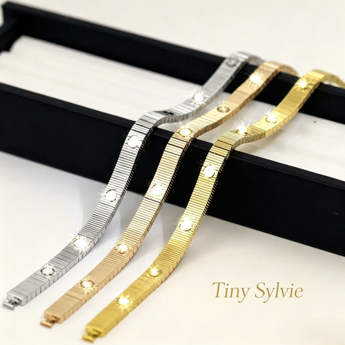 TinySylvie复古镀18K玫瑰金手链