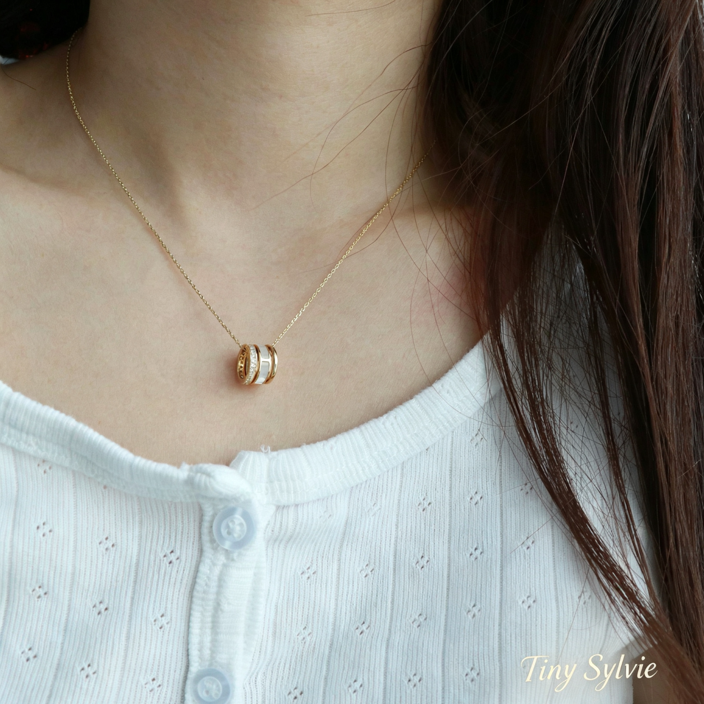 TinySylvie环环相连锁骨链