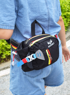 户外腰包女潮ins2024夏时尚撞色高级水壶腰间包登山旅游多功能包