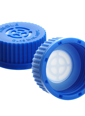 GL45/GL80蓝盖瓶透气盖 带PTFE膜 可高温高压灭菌瓶盖 试剂瓶滤膜透气盖 PTFE膜透气盖 螺纹透气蓝盖试剂瓶盖