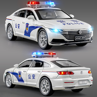 大号警车玩具合金儿童警察车110公安玩具车3岁男孩仿真小汽车模型