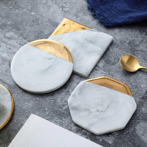 2021 New Ins Nordic marbled ceramic coasters, Phnom Penh