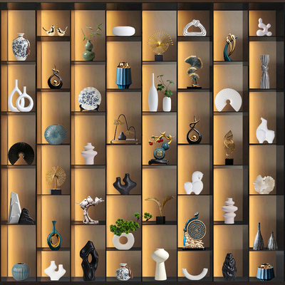 新中式摆件轻奢高档客厅酒柜家居装饰品创意电视柜办公室桌面摆设