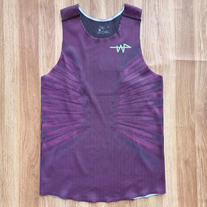 压纹罗纹背心拉链口袋男子马拉松田径联赛五分短裤紧身裤可订LOGO