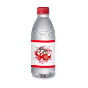 矿泉水标签定制婚礼logo贴纸定做不干胶印刷农夫山泉结婚瓶贴设计