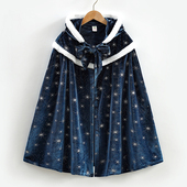 女儿童爱莎公主披风春秋冬新款 扮连帽斗篷 加绒保暖百搭生日表演装