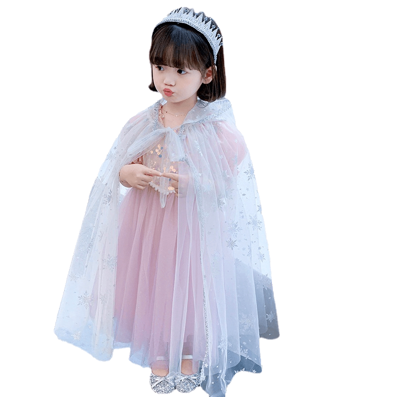 冰雪奇缘公主披风女童夏薄新款