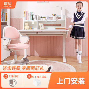 学生可升降小孩学习桌椅简约家用写字桌椅 震旦儿童书桌课桌椅套装