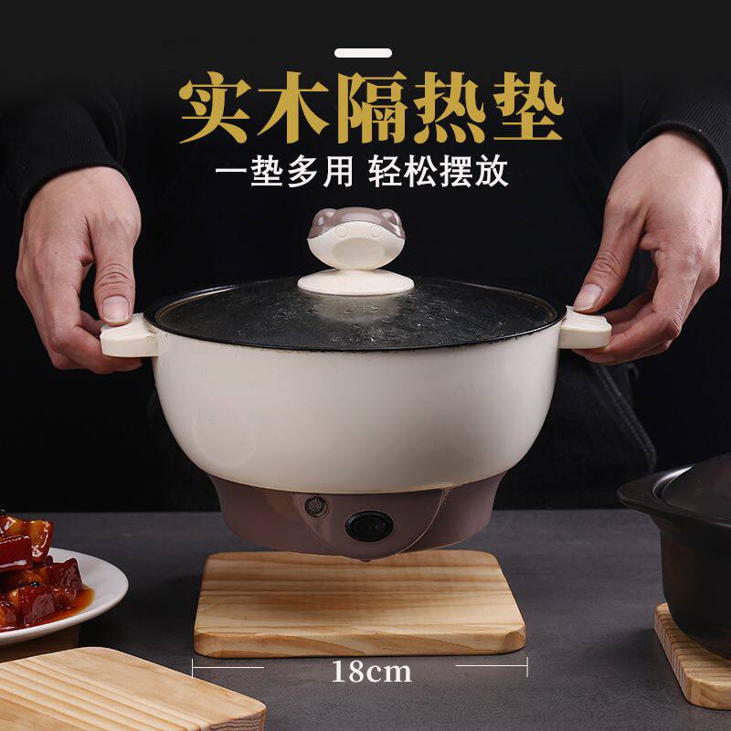实木隔热垫家用木质耐高温餐桌碗碟垫防烫隔热加厚垫子锅垫杯垫