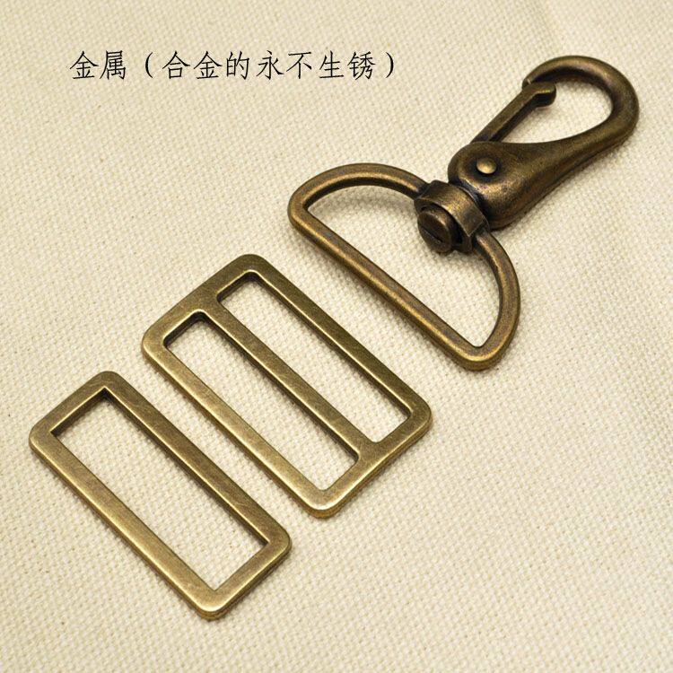 4个装〉金属3.8cm弹簧钩扣狗扣日字扣 方扣 D扣 diy箱包配件