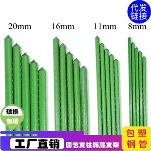 植物支架园艺包塑管黄瓜番茄爬藤杆包塑支柱杆子植物支撑杆