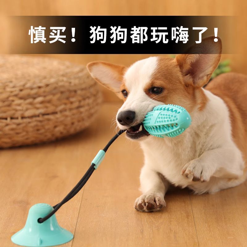 狗狗玩具漏食球耐咬磨牙橡胶球宠物泰迪金毛洁齿益智玩具解压神器