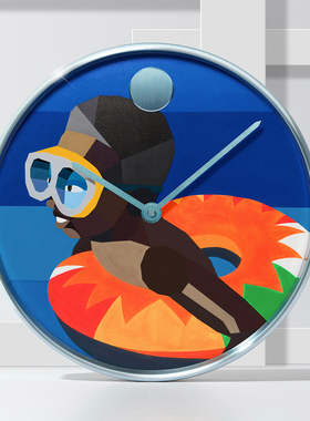 【代购】Movado x Derrick Adams联名款悬浮挂钟