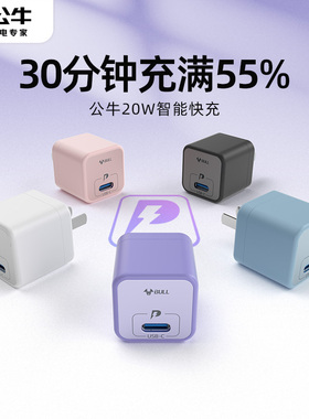 公牛适用iPhone15充电器苹果14/13pormax快充充电头20W手机ipad平板30WPD自动断电快充插头官方旗舰正品