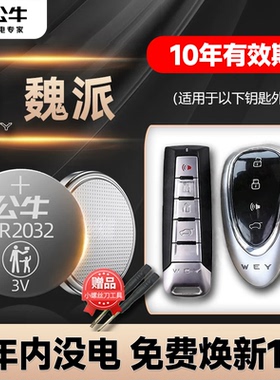 适用长城WEY魏派VV5 VV6 VV7 P8魏牌蓝山 高山 摩卡 拿铁汽车钥匙电池遥控器纽扣电子18 19 20 21 22 2324款