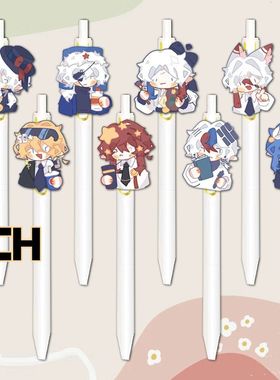 ch国拟countryhumans瓷美英按动笔中性笔笔黑色通用学生礼物收藏