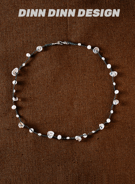 DINN DINN DESIGN水晶编织项链高级感时尚个性简约百搭原创新款