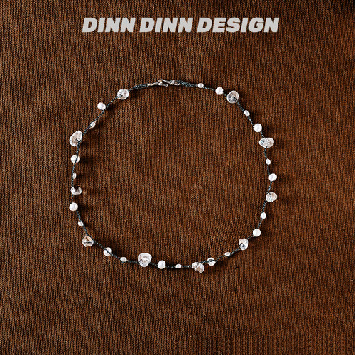 DINN DINN DESIGN水晶编织项链高级感时尚个性简约百搭原创新款